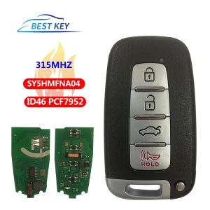 현대 소나타 아제라 제네시스 키리스 고용 최고급 315Mhz 스마트 리모컨 키 FOB TOY40 블레이드 SY5HMFNA04 ID46/PCF7952 칩