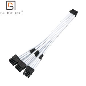 RTX4080Ti 600W 12VHPWR 12+4핀에서 3개의 CPU 남성 8핀 ATX 16AWG 5.0 모듈형 케이블 전원 공급 케이블 코르세어 안텍 PSU 모델용
