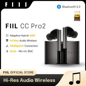 글로벌 버전 FIIL CC Pro2 하이 레졸루션 LDAC 42dB 하이브리드 ANC TWS 이어폰 블루투스 헤드폰 2개 기기 연결 블루투스 무선