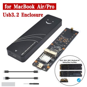 Macbook SSD 인클로저 NVMe M2 SSD 케이스 Apple Macbook Air Pro Retina 2013 2014 2015 2016 2017 USB 3.2 to MA