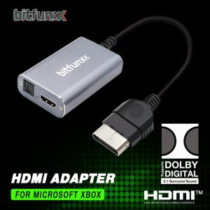 비트펀엑스 HDMI ™   XBOX 클래식 레트로 게임 콘솔용 어댑터 HD 케이블은 5.1 돌비 디지털 서라운드 사운드를 지원합니다.