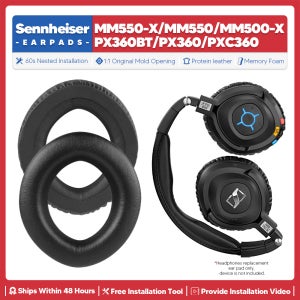 Sennheiser MM550-X M550 MM500-X PX360BT PXC360 헤드폰 액세서리 이어 쿠션 메모리 폼 커버용 교체용 이어 패드