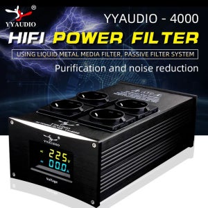 YYAUDIO HiFi 오디오 잡음 AC 전원 필터 전원 컨디셔너 전원 정수기 EU 콘센트 전원 스트립으로 서지 보호