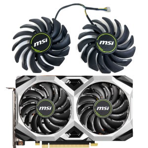 PLD09210S12HH GTX 1660 슈퍼 벤투스 XS OC GPU 팬, MSI GTX 1660, 1660 슈퍼, 1660 TI 벤투스 XS 비디오 카드 냉각 팬, 세트당 2 