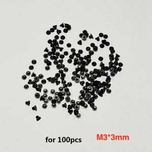 NIGUDEYANG 100개입 2.5인치 HDD SSD 하드 드라이브 장착 나사 M3x3mm (델, HP, 아수스, 에이서, 소니, 삼성, 레노버, MSI 노트북용)