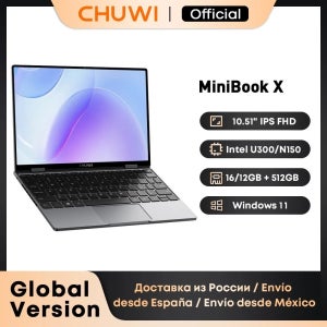 CHUWI 미니북 X 노트북 태블릿 PC 2 in 1 16GB 512G SSD 인텔 U300/N150 10.51인치 FHD IPS 스크린 1920*1200 윈도우 11 노트북