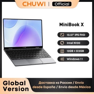 CHUWI MiniBook X 노트북 태블릿 PC, 2 in 1, 12GB LPDDR5 512G SSD, 인텔 N100, 10.51 인치 FHD IPS 스크린, 1920*1200,