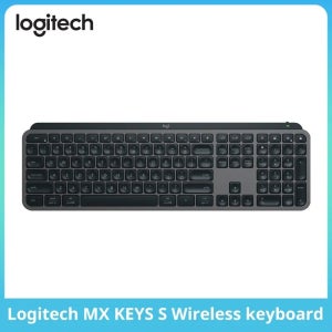 로지텍 MX 키 S 무선 블루투스 키보드, 사무실 멀티 장치 연결 백라이트 볼트, 초박형 및 휴대용, 신제품