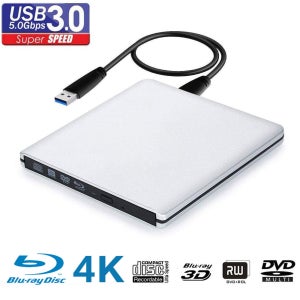 UHD 4K 블루레이 버너 USB3.0 외장형 광학 DVD 드라이브 3D 블루레이 플레이어 레코더 BD-RE/ROM Windows/MAC OS 호환
