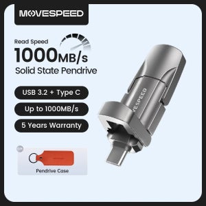 MOVESPEED 1000 메가바이트/초 솔리드 스테이트 펜 드라이브 USB3.2 Gen 2 유형 C 플래시 드라이브 PC 스마트폰 태블릿용 1TB 512GB 256GB 128GB