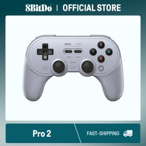 8BitDo New Pro 2 블루투스 게임패드 (홀 이펙트 조이스틱 탑재) - 스위치 2,1, PC, macOS, 안드로이드, 스팀 덱 & 라즈베리 파이 지원