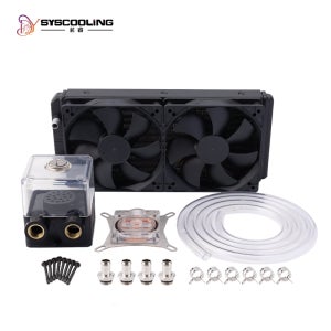 Syscooling PC 수냉 키트 240mm 라디에이터 DIY 액체 냉각 소프트 튜브 시스템 지원 인텔 CPU