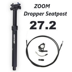 ZOOM Mtb 자갈 드로퍼 시트 포스트 높이 조절 가능, 내부 라우팅 80mm, 여행 자전거 드로퍼 시트 포스트, 27.2mm