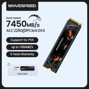 MOVESPEED 7450 메가바이트/초 SSD NVMe M.2 2280 4TB 2TB 1TB 내부 솔리드 스테이트 하드 디스크 M2 PCIe 4.0x4 2280 SSD 드라이브(