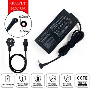 20V 9A 180W 6.0*3.7MM 충전기 ADP-180TB H 노트북 AC 어댑터 Asus ROG Zephyrus G14 G15 GA401IV GA502DU TUF505DU 
