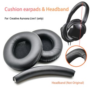 교체용 이어 패드 쿠션 베개 이어 패드 Creative Aurvana Live1 LIVE 1 헤드폰용 헤드밴드가 있는 귀마개