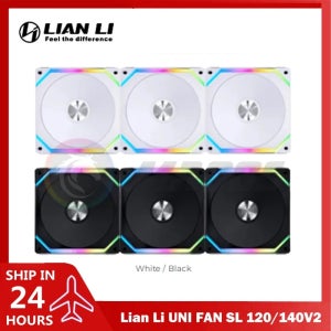 Lian Li UNI FAN SL V2 SL120 SL140 Evolution 업그레이드 버전 ARGB 팬 키트 L-Connect 3 제어 1/3 팩