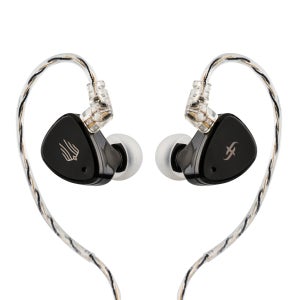 SIMGOT 하이브리드 드라이버 인이어 모니터 HiFi IEM 이어폰, 음악가 오디오 애호가를 위한 분리형 OFC 실버 케이블 포함, EM6L 1DD + 4BA