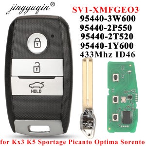 Jingyuqin Keyless Go Car 기아 K5 KX3 Sportage Sorento P/N 95440-3W600 433Mhz ID46 Pcf7952 Fob Control