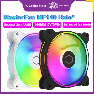 쿨러 마스터 MF140 HALO Ⅱ 140MM 케이스 냉각 팬 2세대 5V 3PIN ARGB 저소음 팬 CPU 쿨러 수냉 팬