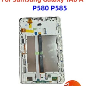 삼성 갤럭시 탭 A 10.1 2016 SM-P580 P585 디스플레이 터치 스크린 디지타이저 센서 어셈블리 패널 (프레임 포함) 용 LCD