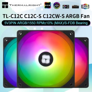 Thermalright TL-C12C 120mm 냉각 팬 5V 3PIN ARGB pc 게이머 속도 조정 쿨러 argb 조정 가능한 컴퓨터 케이스 팬 ventilador