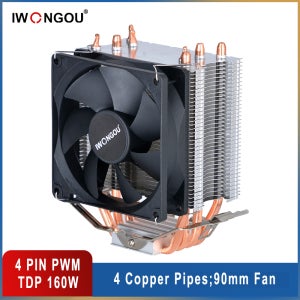 X99 프로세서 쿨러 Lga 2011 V3 4핀 Rgb 팬 Cpu 타워 히트싱크 4 히트파이프 Intel LGA 1200 1150 AMD AM4용 Cpu 냉각