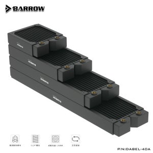 Barrow Dabel-40A 구리 라디에이터 40mm 두께 PC 수냉용 120mm 팬 호환 240/360/480 라디에이터 액세서리