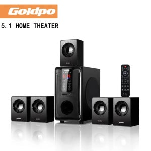 5.1 플로어 스탠딩 멀티미디어 사운드 박스 홈 시어터 시스템 3D 서라운드 서브우퍼 60W TV 블루투스 스피커(원격 제어 포함)