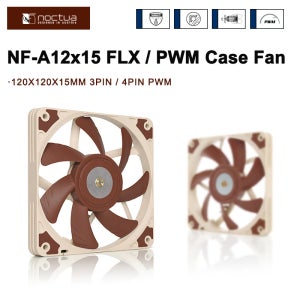 Noctua NF-A12x15 섀시 냉각 팬 속도 조절 스마트 팬, CPU 라디에이터 팬, 12V FLX PWM 120MM