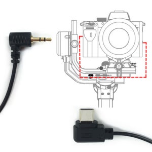 USB-C - 2.5mm 리모트 RSS 컨트롤 케이블 (DJI Ronin SC, RSC2, RS5, RS4, RS3, RS2, Ronin-SC 및 Canon EOS R, RP, M