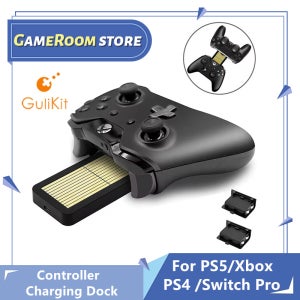 GuliKit 범용 컨트롤러 충전 도킹 스테이션 PS5/PS4/XBOX-ONE/스위치 프로 게임 패드 게임 액세서리 용 듀얼 충전기
