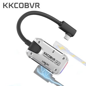 KKCOBVR A2 Quest 1\Quest 2\Quest Pro 및 Pico 4 VR 연결 PC 게임 데이터 전송 어댑터와 호환 가능