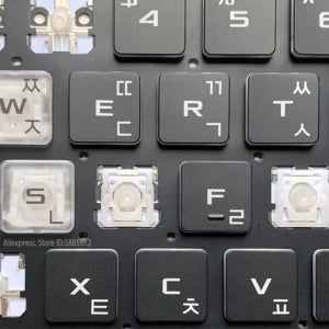 KR 교체용 한국어 키캡 키캡 및 시저 클립 및 힌지(Asus TUF Gaming 8 F15 FX506 FA506QM FA506II FA706 FX706 Fx505 FX504용)