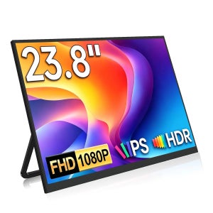 23.8인치 120HZ 휴대용 모니터 100%sRGB 1920*1080P FHD IPS 300니트, 타입-C 미니 HDMI 포트 탑재, 휴대폰, 노트북, PS4/5, Xbox, M