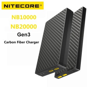 NITECORE NB10000 Gen4 NB20000 Gen3 휴대용 모바일 보조베터리 20000mAh 탄소 섬유 PD/QC3.0 iPhone Xiaomi용 18W 고속 충전