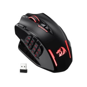 Redragon M913 게이밍 16000 DPI 유선 2.4Ghz 무선 RGB 광학 게이머 마우스 프로그래밍 가능 버튼 16개, 검정/흰색 마우스