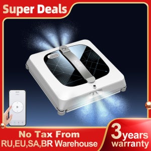 창문 청소 로봇 ABIR WD10, 듀얼 롤러 시스템, 6방향 물 분사, 10000Pa 흡입, AI 칩, 스마트 홈 벽 유리 청소