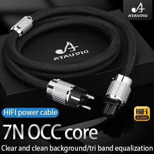 HIFI 전원 케이블 OCC AC 오디오파일 오디오 앰프 DAC 필터 HIFI EU US AU 전원 케이블 카본 파이버 백금 도금 플러그