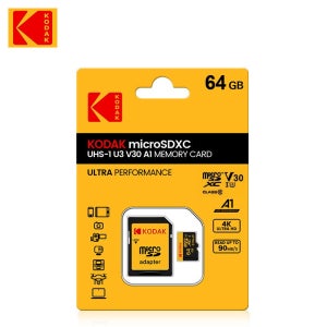 코닥 마이크로 SD 카드 메모리 카드 최대 100MB/s C10 U3 32GB 64GB 128GB 256GB TF 카드 4K HD USB 카드 리더 어댑터 마이크로SD용