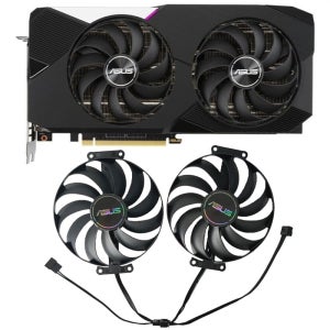 새로운 5 핀 \ 7 핀 듀얼 RX 6700 XT GPU 팬, ASUS 듀얼 RX 6600 6600XT 6700XT 6650XT 6750XT, RTX 3060TI 3070 비디오 
