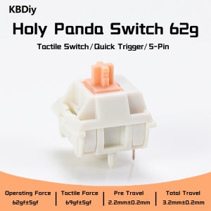 홀리 팬더 촉각 스위치 55g 62g 67g 기계식 키보드 용 POM 스위치 맞춤형 DIY 스위치 Aula F75 F87 Pro GK61 GMK67 NJ80