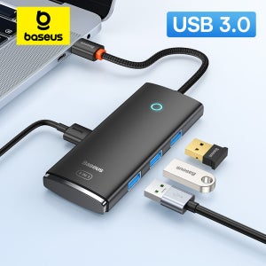 베이스어스 USB 허브 4 in 1 타입 C 멀티 USB 3.0 어댑터 컴퓨터 노트북 태블릿 데스크탑 PC 차량용 리더기 5Gbps 스플리터 허브