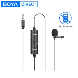 BOYA BY-M1S Lavalier Lapel 마이크 iPhone 모바일 스마트 폰 PC 컴퓨터 Android DSLR 카메라 Youtube 라이브 스트리밍 Vlog