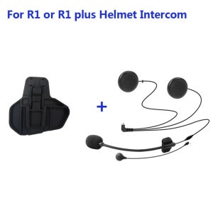 FreedConn 오리지널 액세서리 R1 & R1-PLUS 풀/오픈 페이스 헬멧 인터콤 헤드셋용 하드/소프트 마이크 5핀 클립
