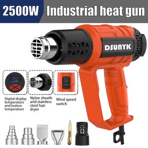 2500w 뜨거운 공기 총 미니 건설 건조기 수축 포장 열 총 110V/220V Temperaturesa 조정 가능한 열 송풍기 및 4 노즐