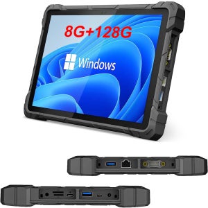 산업용 강화 유리 컴퓨터, IP67 방수, 충격 방지 견고한 태블릿 PC, 윈도우 11, 10 인치