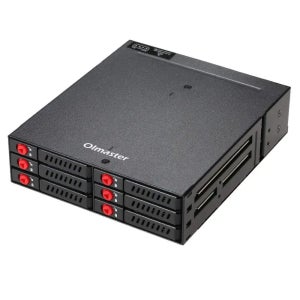 6베이 4베이 2.5인치 SATA SSD HDD 핫스왑 모바일 랙/인클로저 하드 디스크 인클로저 랙 데이터 저장 장치(5.25 드라이브 4베이용)