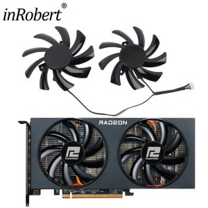 85mm T129215BU RX 5700 5500 XT 그래픽 카드 팬, Powercolor Fighter AMD RX 6700XT 6600XT 6600 냉각 팬