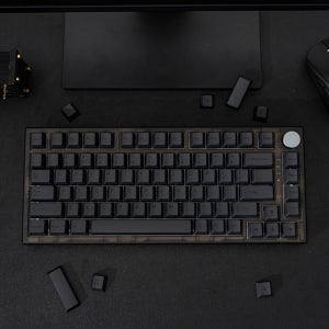 144키 GMK 클론 다크 키캡 미니멀 블랙 PBT 염료승화 키캡 체리 프로파일 기계식 키보드용 68 98 75 87 레이아웃